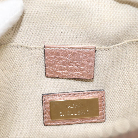 GUCCI Shoulder Bag Leather Pink Gold 308364 Auth hk4267