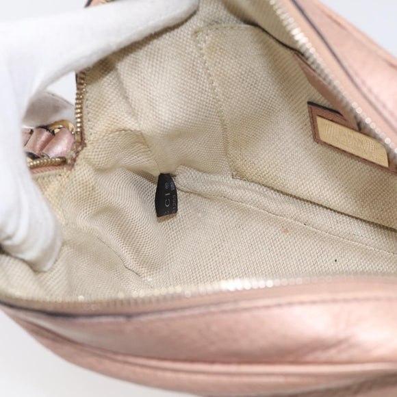 GUCCI Shoulder Bag Leather Pink Gold 308364 Auth hk4267