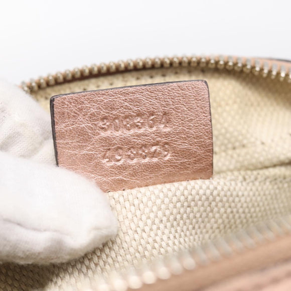 GUCCI Shoulder Bag Leather Pink Gold 308364 Auth hk4267