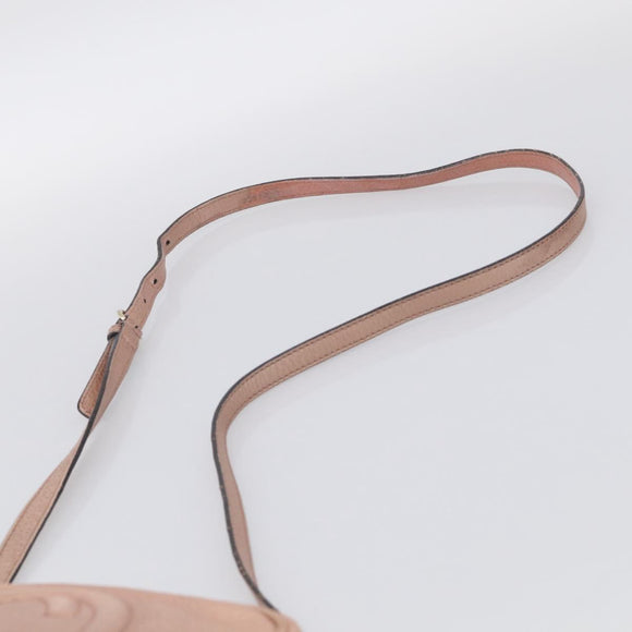 GUCCI Shoulder Bag Leather Pink Gold 308364 Auth hk4267