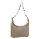 GUCCI Chain Shoulder Bag Canvas Beige Silver 001 3873 Auth hk4268-1