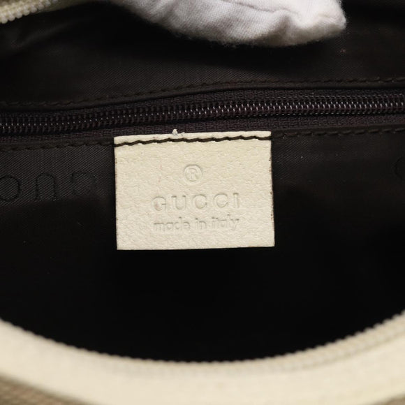 GUCCI Chain Shoulder Bag Canvas Beige Silver 001 3873 Auth hk4268