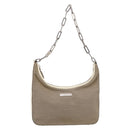 GUCCI Chain Shoulder Bag Canvas Beige Silver 001 3873 Auth hk4268-2