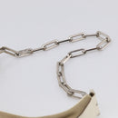 GUCCI Chain Shoulder Bag Canvas Beige Silver 001 3873 Auth hk4268-8