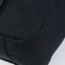 GUCCI GG Canvas Shoulder Bag Black Silver 145859 Auth hk4269A-10