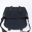 GUCCI GG Canvas Shoulder Bag Black Silver 145859 Auth hk4269A-16