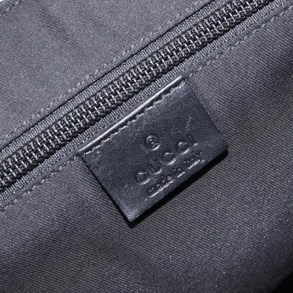 GUCCI GG Canvas Shoulder Bag Black Silver 145859 Auth hk4269A