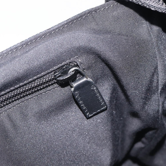 GUCCI GG Canvas Shoulder Bag Black Silver 145859 Auth hk4269A