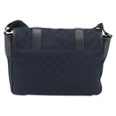 GUCCI GG Canvas Shoulder Bag Black Silver 145859 Auth hk4269A-3