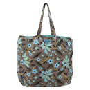 PRADA Tote Bag Nylon Brown Silver Auth hk4275A-2