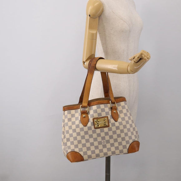 LOUIS VUITTON Damier Azur Hampstead PM Tote Bag N51207 LV Auth hk4276