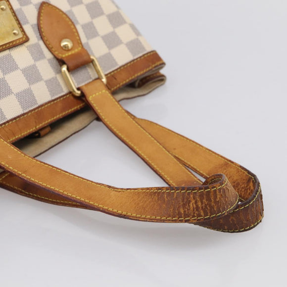 LOUIS VUITTON Damier Azur Hampstead PM Tote Bag N51207 LV Auth hk4276