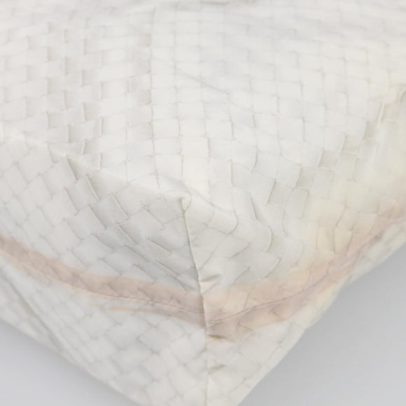 Bottega Veneta Intretti Tote Bag Nylon White Auth hk4278