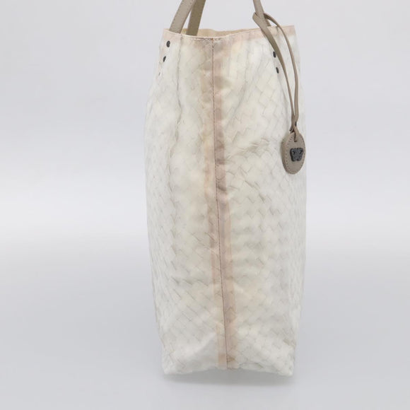 Bottega Veneta Intretti Tote Bag Nylon White Auth hk4278