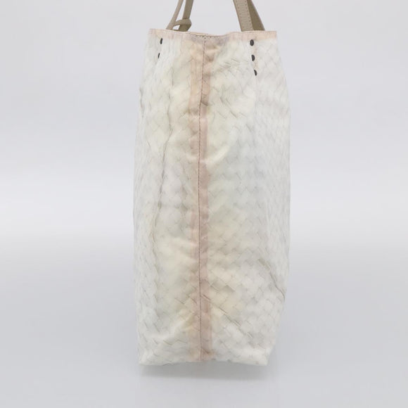 Bottega Veneta Intretti Tote Bag Nylon White Auth hk4278