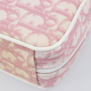 Christian Dior Trotter Canvas Pouch PVC Pink Silver Auth hk4287-10