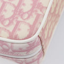 Christian Dior Trotter Canvas Pouch PVC Pink Silver Auth hk4287-11