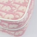 Christian Dior Trotter Canvas Pouch PVC Pink Silver Auth hk4287-12