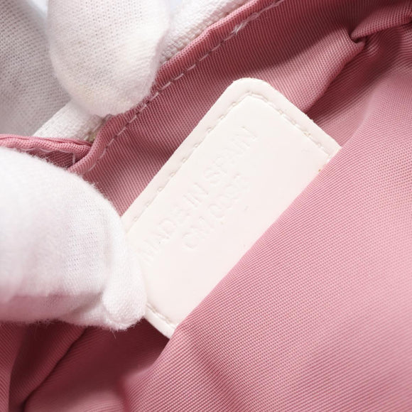 Christian Dior Trotter Canvas Pouch PVC Pink Silver Auth hk4287