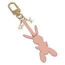 LOUIS VUITTON Rabbit Jeff Key Ring Metal Pink M62734 LV Auth hk4288V-1