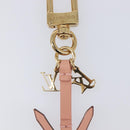 LOUIS VUITTON Rabbit Jeff Key Ring Metal Pink M62734 LV Auth hk4288V-10
