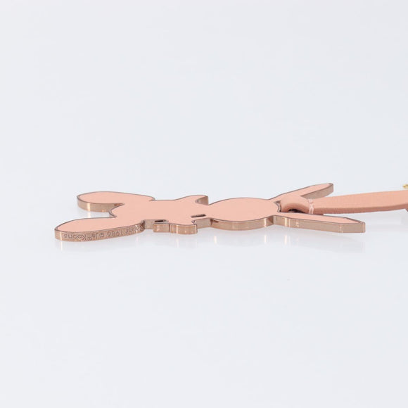 LOUIS VUITTON Rabbit Jeff Key Ring Metal Pink M62734 LV Auth hk4288V