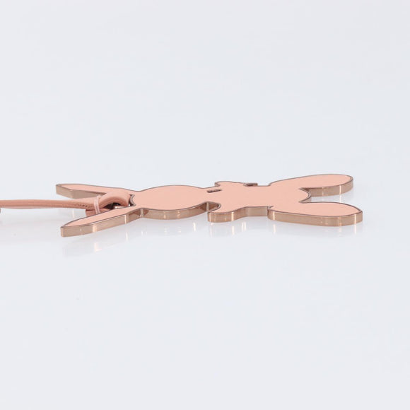 LOUIS VUITTON Rabbit Jeff Key Ring Metal Pink M62734 LV Auth hk4288V