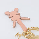 LOUIS VUITTON Rabbit Jeff Key Ring Metal Pink M62734 LV Auth hk4288V-17