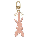 LOUIS VUITTON Rabbit Jeff Key Ring Metal Pink M62734 LV Auth hk4288V-2