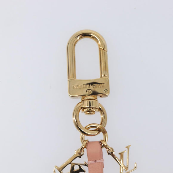 LOUIS VUITTON Rabbit Jeff Key Ring Metal Pink M62734 LV Auth hk4288V
