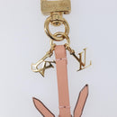 LOUIS VUITTON Rabbit Jeff Key Ring Metal Pink M62734 LV Auth hk4288V-4