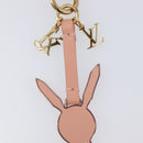 LOUIS VUITTON Rabbit Jeff Key Ring Metal Pink M62734 LV Auth hk4288V-5