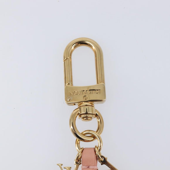 LOUIS VUITTON Rabbit Jeff Key Ring Metal Pink M62734 LV Auth hk4288V