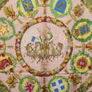 HERMES Carre 90 Scarf "Emblemes de Leurope" Silk Pink Auth hk4291-6