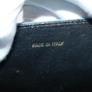 CHANEL Hand Bag Lamb Skin Blue CC Auth hk455SAV-19