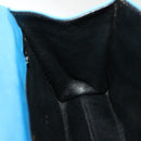 CHANEL Hand Bag Lamb Skin Blue CC Auth hk455SAV-21