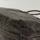 FENDI Zucca Canvas Tote Bag Coated Canvas Brown Black Auth hk766-15
