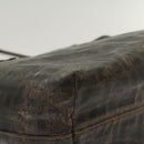 FENDI Zucca Canvas Tote Bag Coated Canvas Brown Black Auth hk766-16