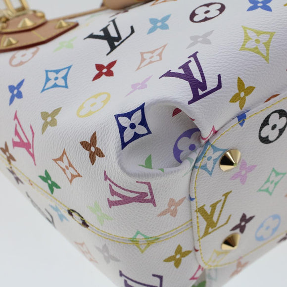 LOUIS VUITTON Monogram Multicolor Annie MM Tote Bag White M40307 LV Auth hk795SM