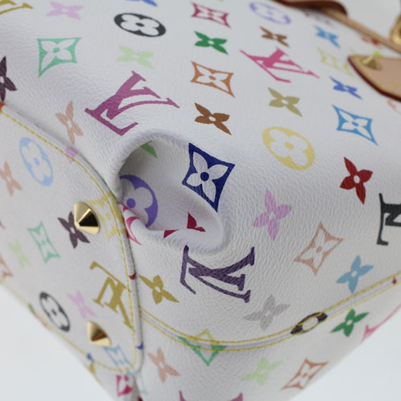 LOUIS VUITTON Monogram Multicolor Annie MM Tote Bag White M40307 LV Auth hk795SM