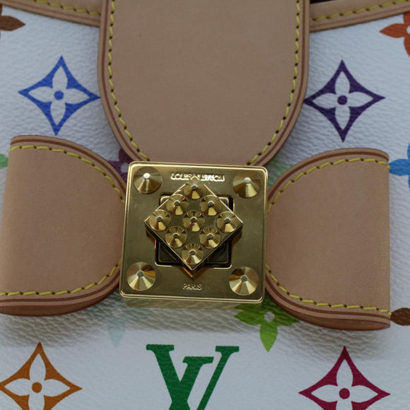 LOUIS VUITTON Monogram Multicolor Annie MM Tote Bag White M40307 LV Auth hk795SM