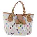 LOUIS VUITTON Monogram Multicolor Annie MM Tote Bag White M40307 LV Auth hk795SM-1