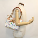 LOUIS VUITTON Monogram Multicolor Annie MM Tote Bag White M40307 LV Auth hk795SM-23