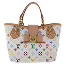 LOUIS VUITTON Monogram Multicolor Annie MM Tote Bag White M40307 LV Auth hk795SM-13