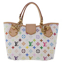 LOUIS VUITTON Monogram Multicolor Annie MM Tote Bag White M40307 LV Auth hk795SM-2