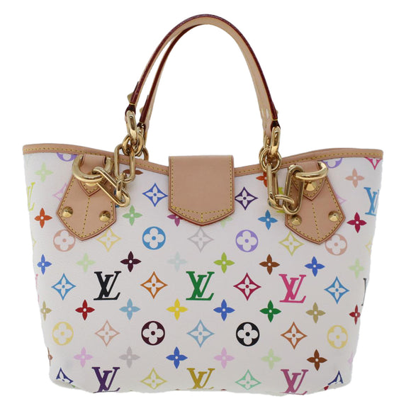 LOUIS VUITTON Monogram Multicolor Annie MM Tote Bag White M40307 LV Auth hk795SM
