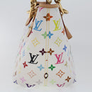 LOUIS VUITTON Monogram Multicolor Annie MM Tote Bag White M40307 LV Auth hk795SM-3