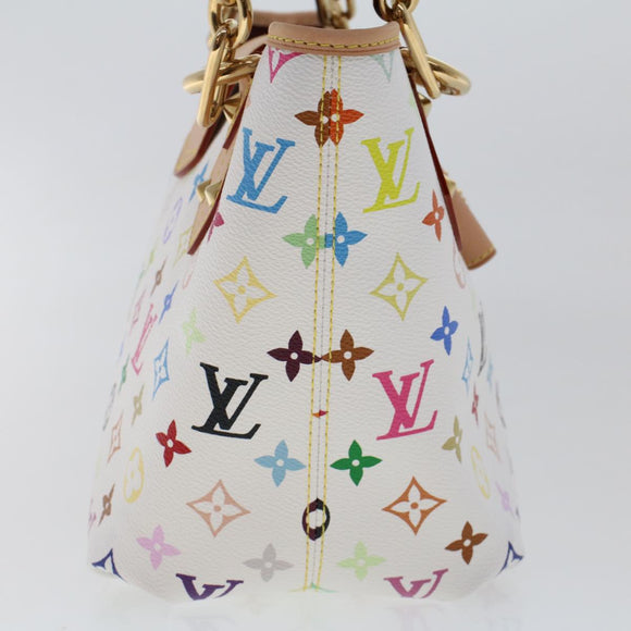 LOUIS VUITTON Monogram Multicolor Annie MM Tote Bag White M40307 LV Auth hk795SM