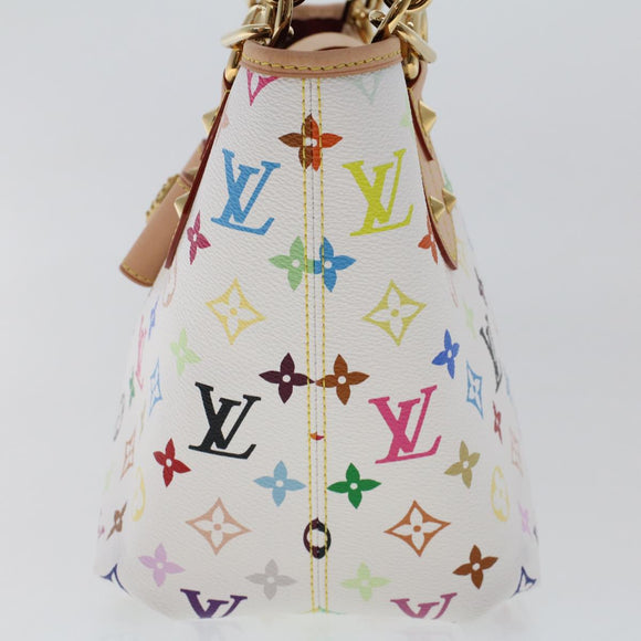 LOUIS VUITTON Monogram Multicolor Annie MM Tote Bag White M40307 LV Auth hk795SM