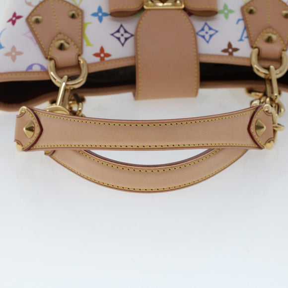 LOUIS VUITTON Monogram Multicolor Annie MM Tote Bag White M40307 LV Auth hk795SM